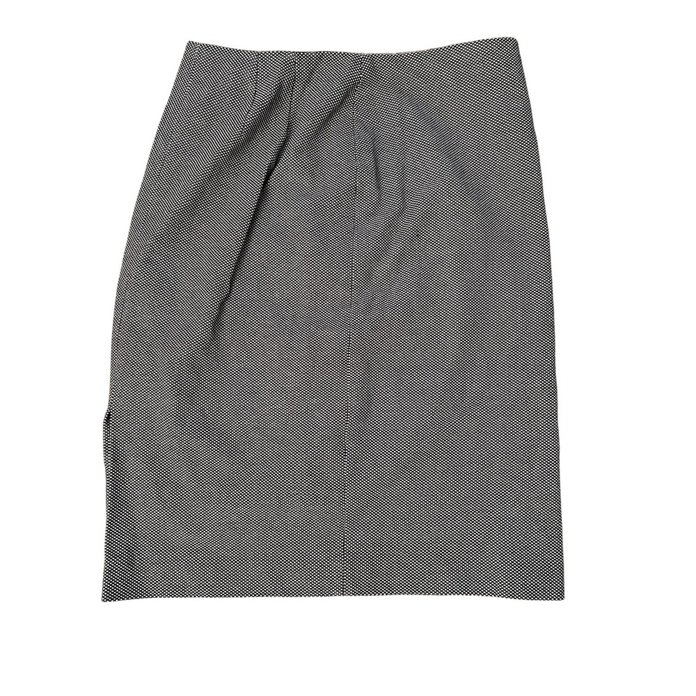 Dana Buchman Black White Micro Dot Pencil Skirt Womens Size 8 Cotton Blend Knee